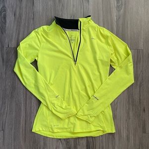 Neon Yellow Nike Dri Fit Pullover